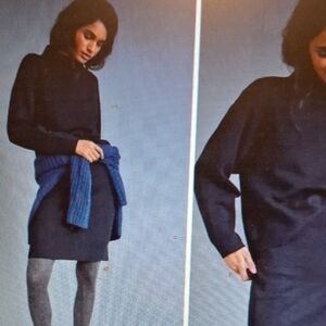 Maeve Anthropologie Black Stretchy Pencil Skirt Ladies Large NWT Core Office